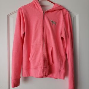 PINK full zip sweatshirt